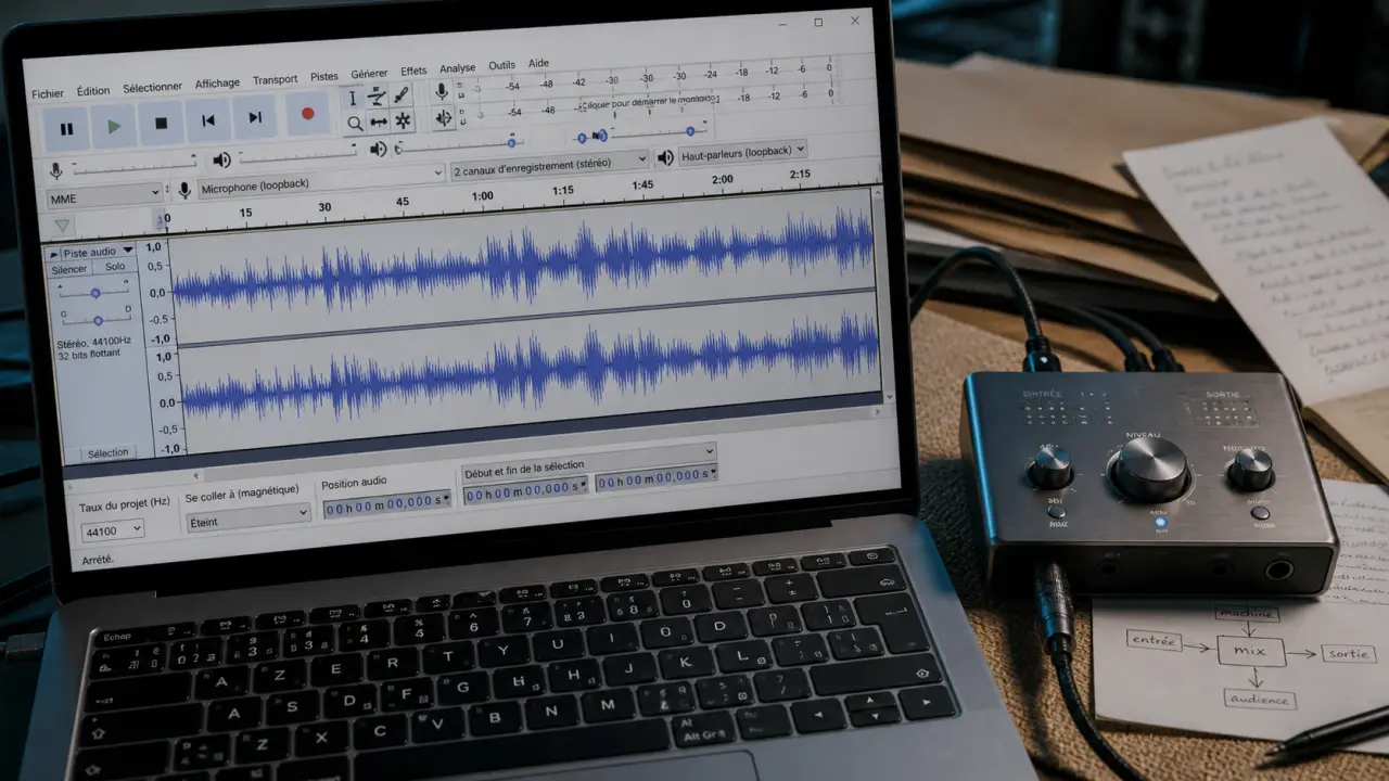Audacity enregistrer le son du PC : loopback et sélection de périphérique