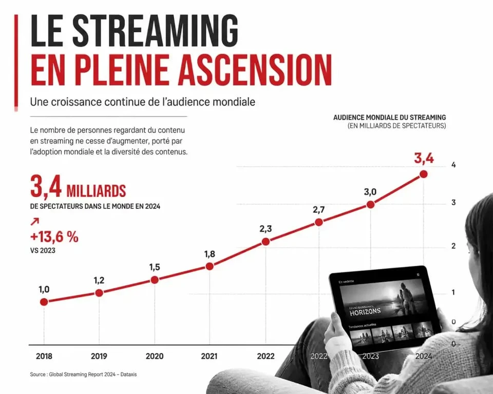 Graphique illustrant la progression de l'audience de la streameuse lylkae sur Twitch