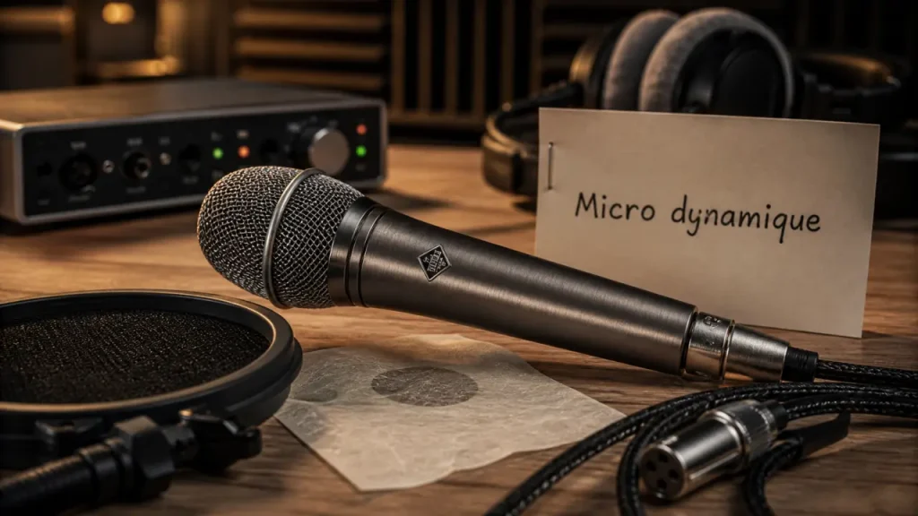 Microphone dynamique pour la voix en studio