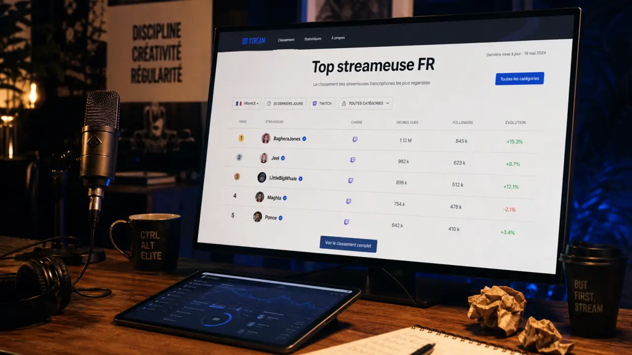 Top streameuse fr : Maghla, BagheraJones, Jeel sur classement