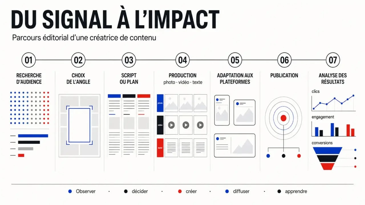 Créatrice de contenue : étapes de création et de mesure de la performance d’un contenu