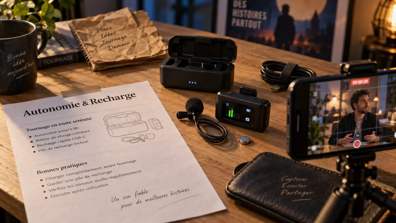 Microphone sans fil : autonomie et compatibilité