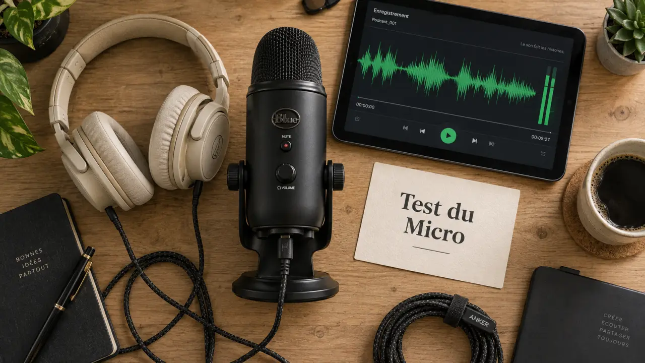 Tester microphone : signal actif sans voix claire